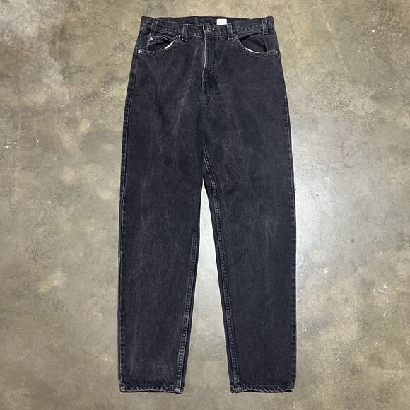 Vintage 90s Levi's 550 Black Relaxed Fit Jeans 33x32 - Picture 1 of 4